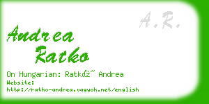 andrea ratko business card